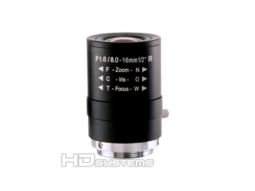 Kamerový systém / set, bezpečnostní kamera: Varifokální objektiv s manuální clonou 6 - 15 mm