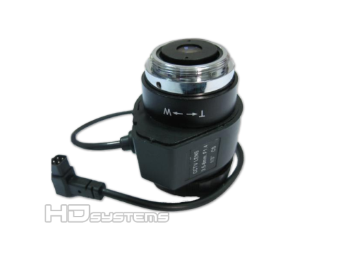 Kamerový systém / set, bezpečnostní kamera: Varifokální objektiv s automatickou DC clonou 3,5 - 8 mm