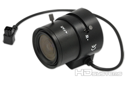 Kamerový systém / set, bezpečnostní kamera: Varifokální objektiv s automatickou DC clonou 3,5 - 8 mm