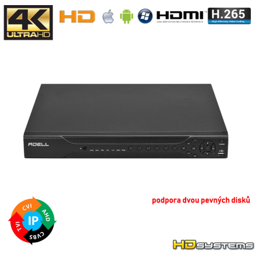 DVR ADELL HD-MHD1600P8M 16 kanálů