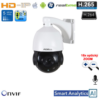 IP bezpečnostní kamera PTZ HD-IP50PTZ5AI