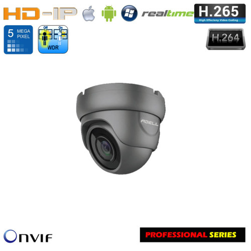 IP bezpečnostní kamera ADELL  HD-IPV48HS5M (šedá)
